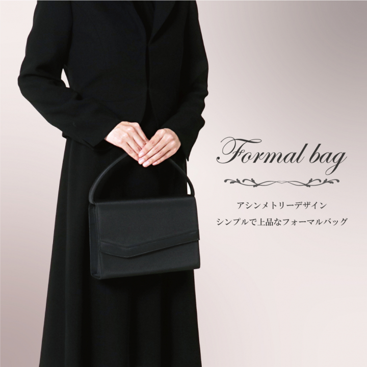 [Fete フェット]  2way フォーマル バッグ 3点セット | 袱紗 サブバッグ付き レディース ブラックフォーマル リボン 冠婚葬祭 オケージョン クラッチ 黒 ブラック 8182