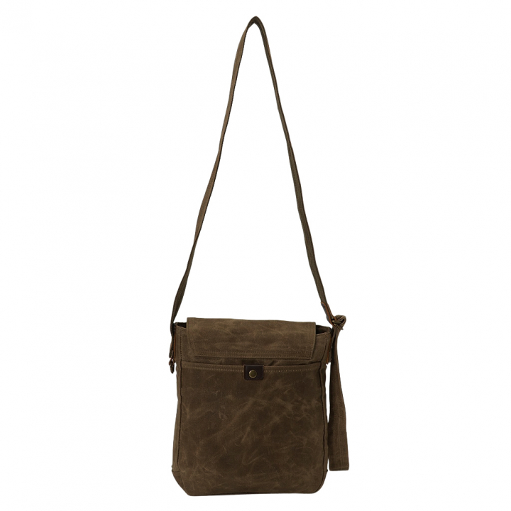 帆布工房 HUSKYII シリーズ 全３色 | B5対応 帆布ショルダーバッグ パラフィン加工 撥水 天然素材 帆布 キャンバス 旅行 通学 男女兼用 頑丈 はんぷこうぼうカーキ 3X25