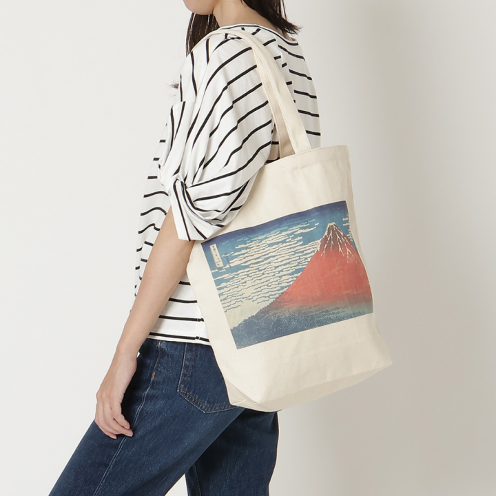 トートバッグ 9084 [Palette Pop パレットポップ] 浮世絵 錦絵 和風 名画 葛飾北斎 歌川広重 東洲斎写楽 一楽亭栄水 喜多川歌麿 楊洲周延 A4 帆布 男女兼用 メンズ レディース エコバッグ 買い物バッグ B 富嶽三十六景 凱風快晴 赤富士