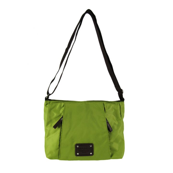 [Sofia Valentino ソフィアバレンチノ] 縦ファスナー ポケット付 横型ショルダーバッグ | レディース 多機能 ななめ掛け グリーン 4875