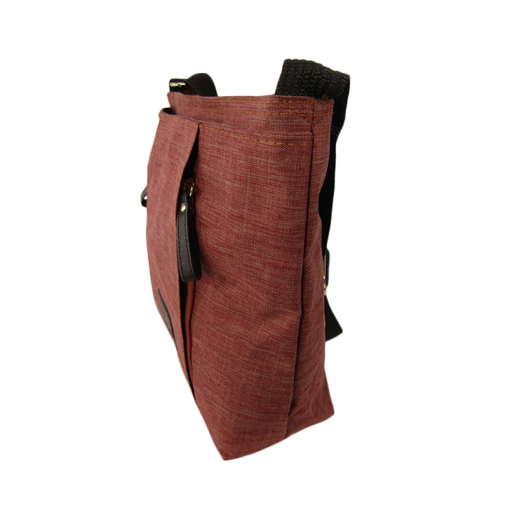 [Sofia Valentino ソフィアバレンチノ] 縦ファスナー ポケット付 軽量  ショルダーバッグ | レディース サコッシュ 多機能 ななめ掛け 橙 オレンジ 4902