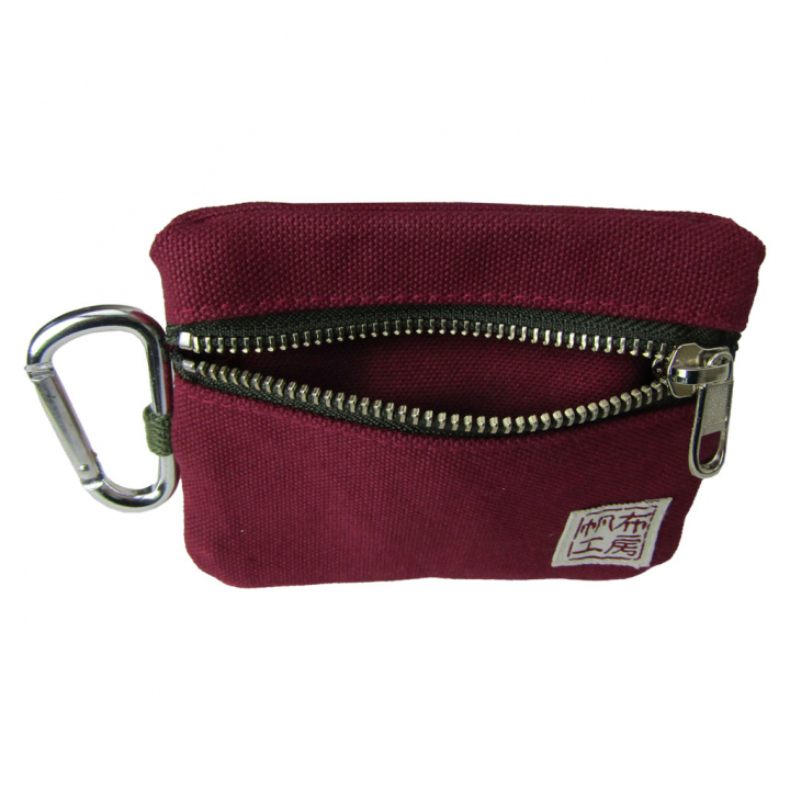 倉敷産帆布 日本製ティッシュポーチ 3J33 [帆布工房 はんぷこうぼう] ミニポーチ 帆布 キャンバス カラビナ付