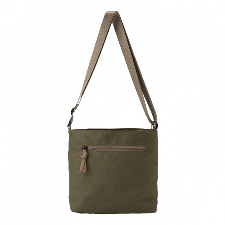 [ONE MILEシリーズ] ポーチ付き♪ 縦型 ショルダーバッグ | 軽量 ポケット充実 ファスナー開閉 男女兼用 シンプル 緑 カーキ 4X48