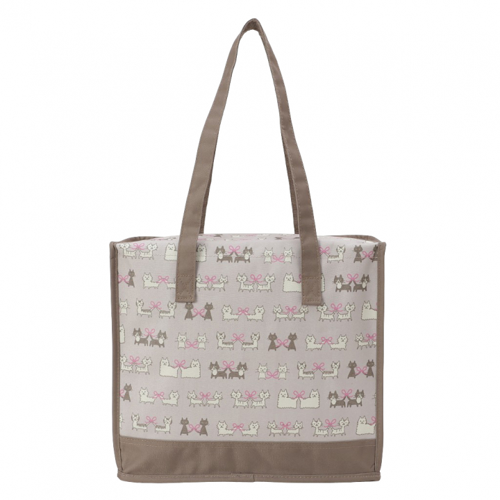  [mama fiore マーマフィオーレ] Picoteeシリーズ ピコティ BOX型 保温 保冷 トートバッグ 4WG6 保冷バッグ ボックス型 ねこ結び かわいい レジャー レディース ベージュ