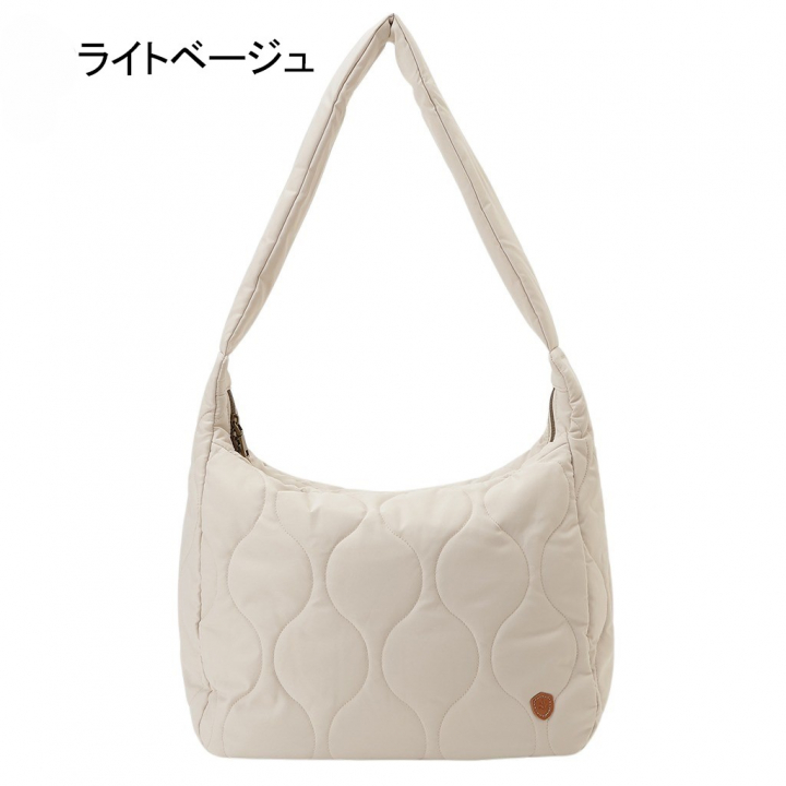 chiemi sacs |  キルティング 大容量 ショルダーバッグ | 緑系 カーキ 6229