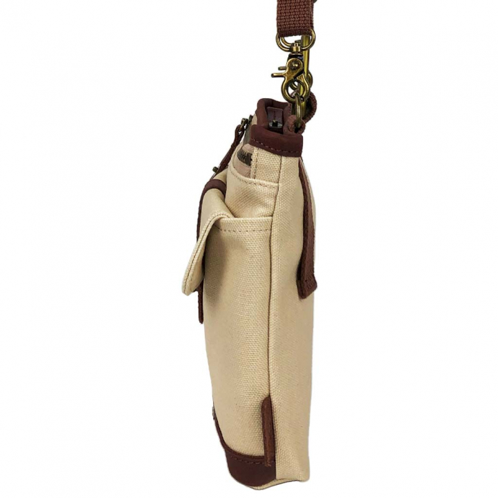 帆布工房 KURASHIKI シリーズ｜3way ショルダーバッグ 倉敷産帆布使用 ベルトポーチ スマホポーチ ウエストポーチ ベルト通し メンズ レディース 男女兼用 日本製 帆布 本革 ベージュ 3J27