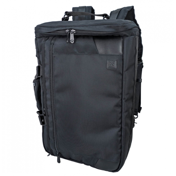 SANDGLASS｜キャリーオン機能 B4対応 2WAYビジネスバッグ 大容量 多機能 撥水 リュック 手持ち ビジネスリュック PC タブレット収納 出張 サンドグラス ブラック 3G02